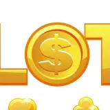 Gold slot coin with a dollar sign