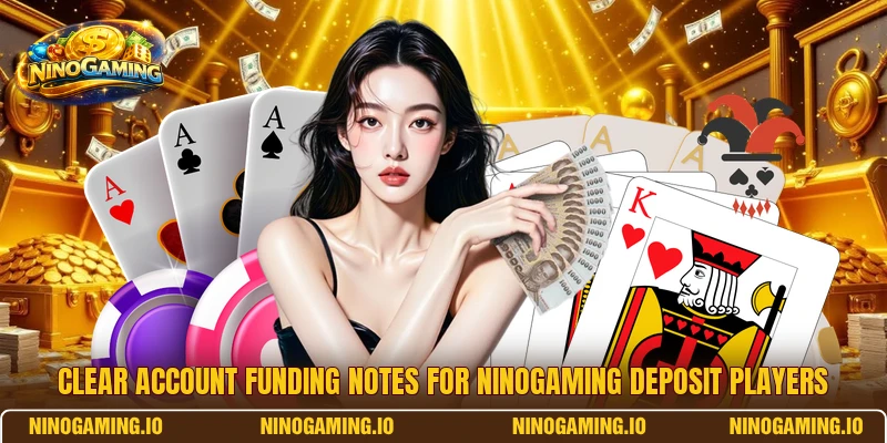 Clear account funding notes for NinoGaming deposit players