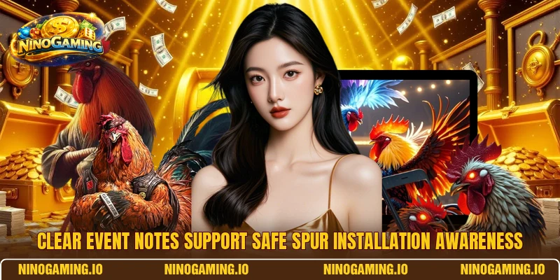 Clear event notes support Safe spur installation awareness