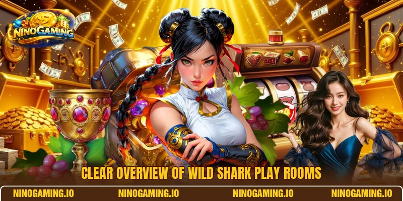 Clear overview of Wild Shark play rooms