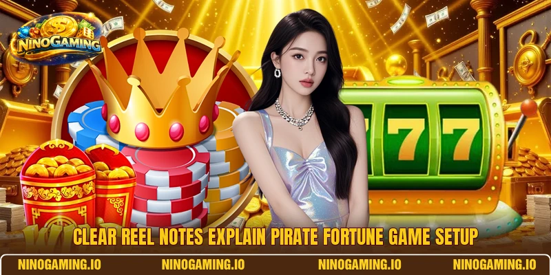 Clear reel notes explain Pirate Fortune game setup