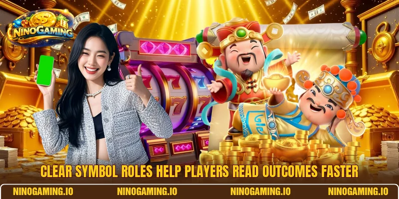 Clear symbol roles help players read outcomes faster