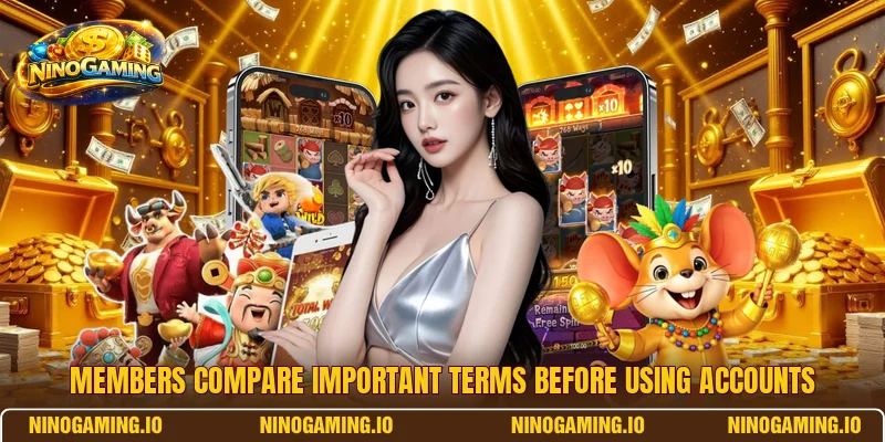 Members compare important terms before using accounts