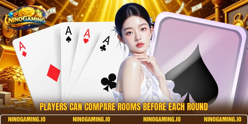 Players can compare rooms before each round