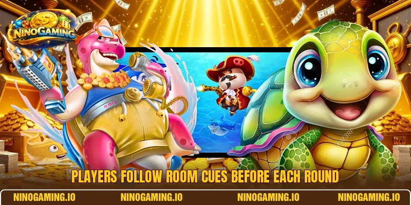 Players follow room cues before each round