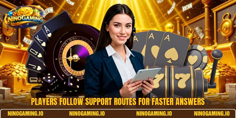 Players follow support routes for faster answers