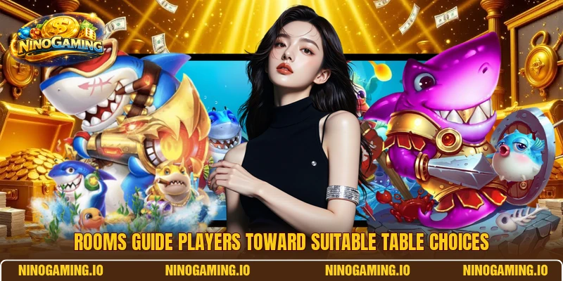 Rooms guide players toward suitable table choices