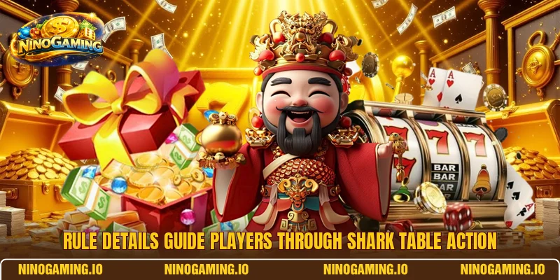 Rule details guide players through shark table action