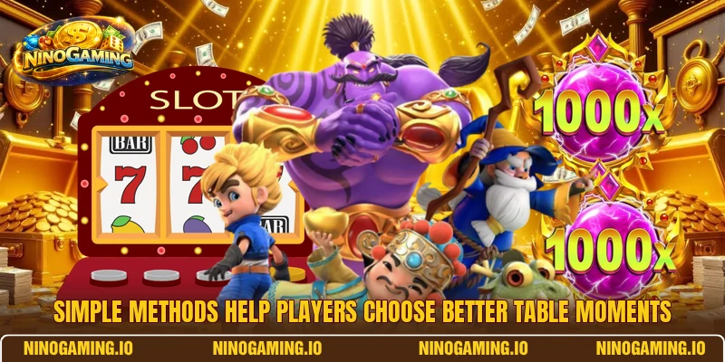 Simple methods help players choose better table moments