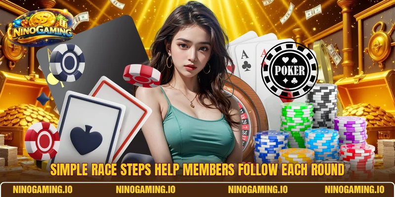 Simple race steps help members follow each round